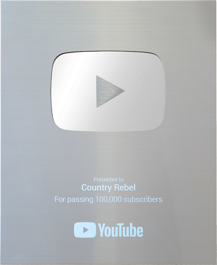 YouTube Silver Creator Award - For 100k+ Subscribers